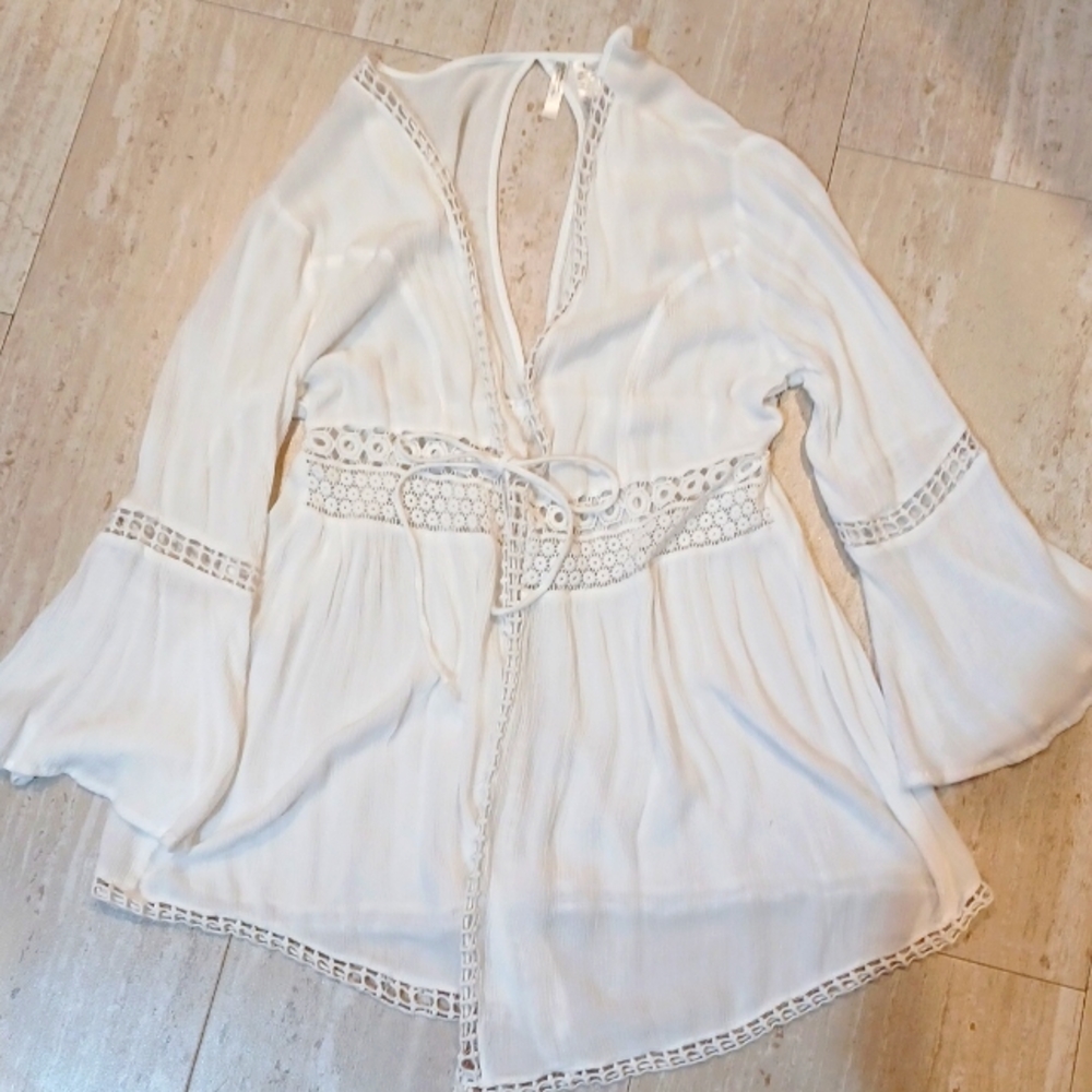 Beautiful Sheer Crocheted Coverup